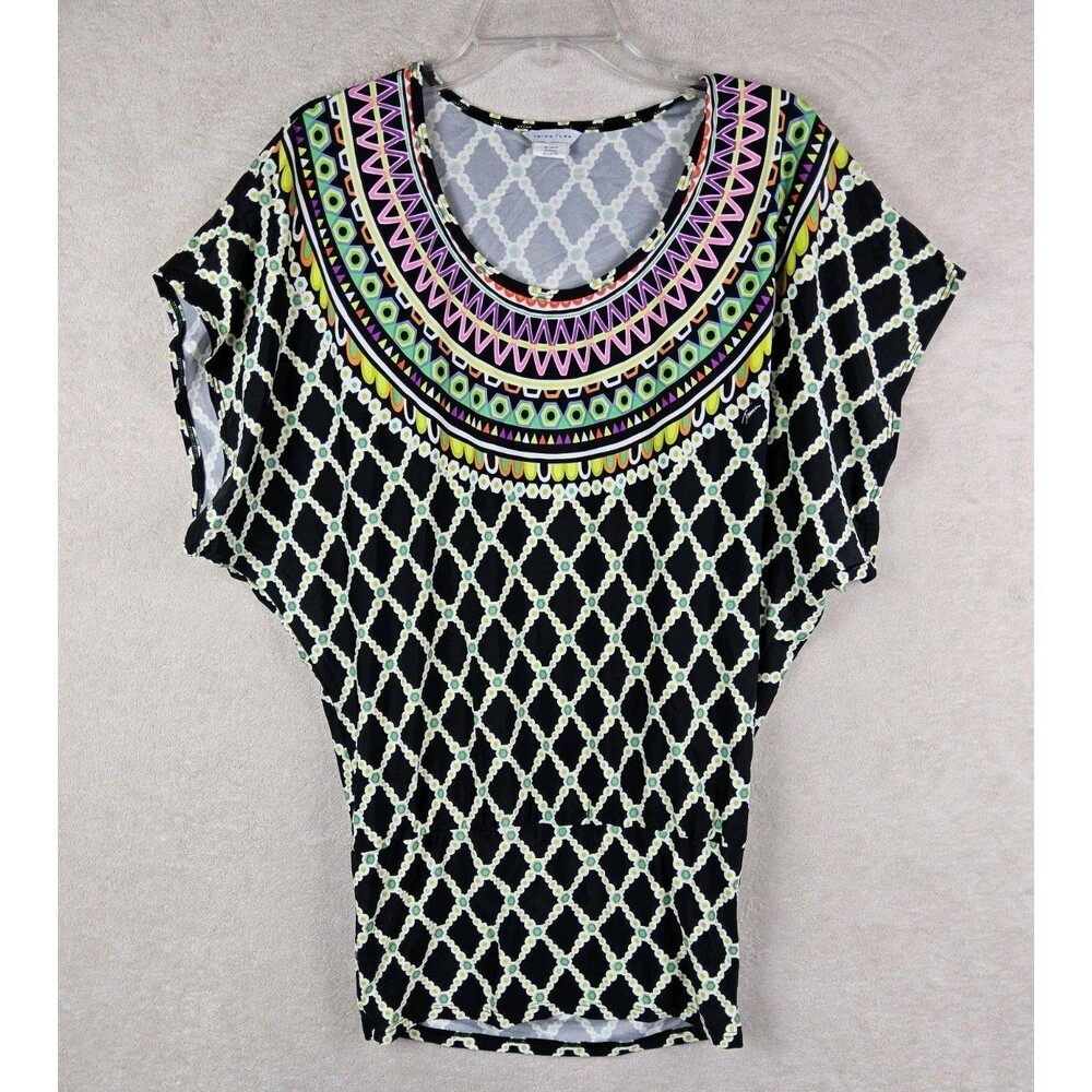 Trina Turk Women's Dolman Short Sleeve Banded Blouse Top Size XS